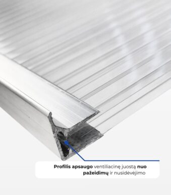 aliumininis polikarbonato profilis f uzbaigimams