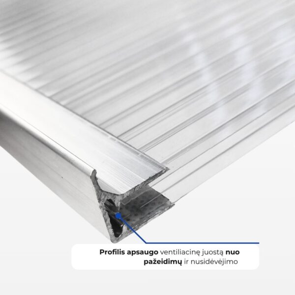 aliumininis polikarbonato profilis f uzbaigimams
