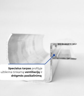 aliumininis latako profilis polikarbonatui