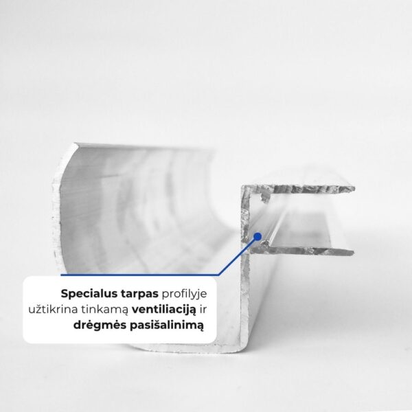 aliumininis latako profilis polikarbonatui