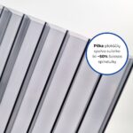 kanalinis polikarbonats pilka