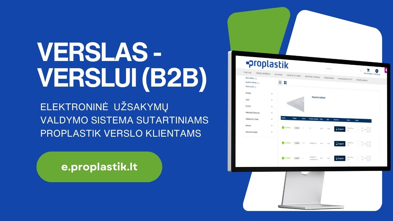 proplastik b2b verslas verslui e.proplastik.lt